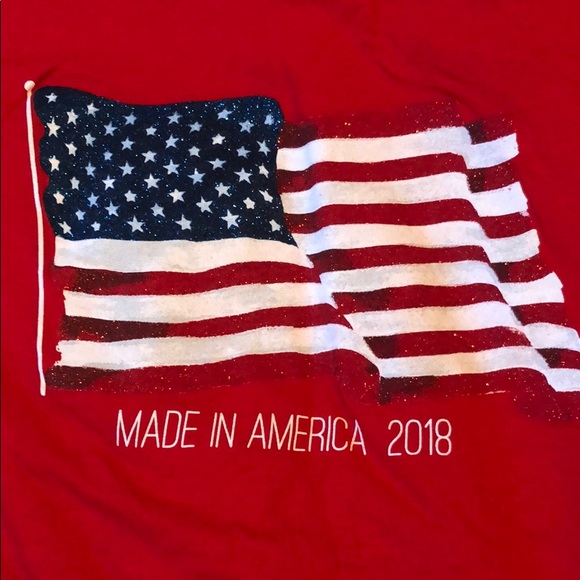 Glitter American T-Shirt “Made in America 2018” - Picture 2 of 3